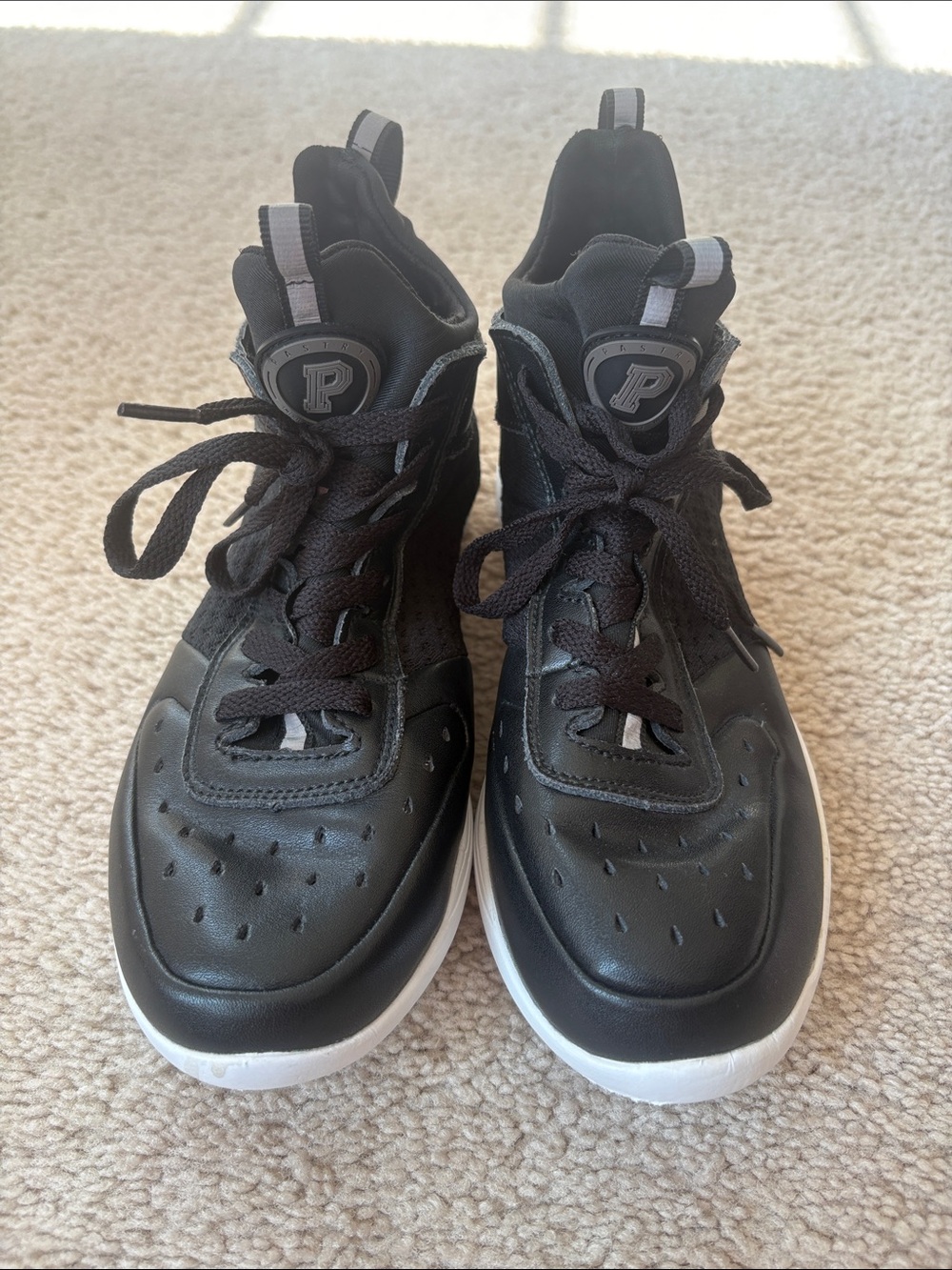 Pastry Black and White Kids High-Top hip hop shoes